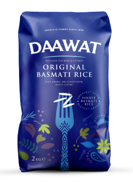 Daawat Basmati Original Rice 2KG Blue