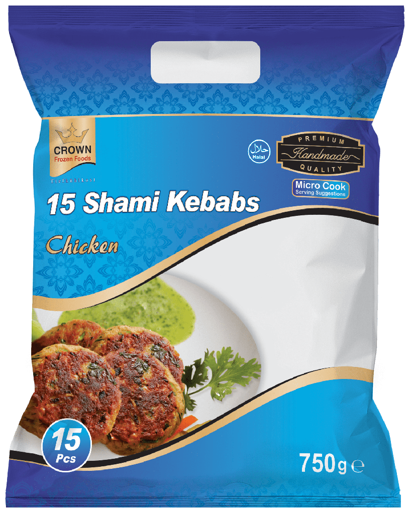 750GmsCrown Shami Kebab Chicken 15PCS 750Gms