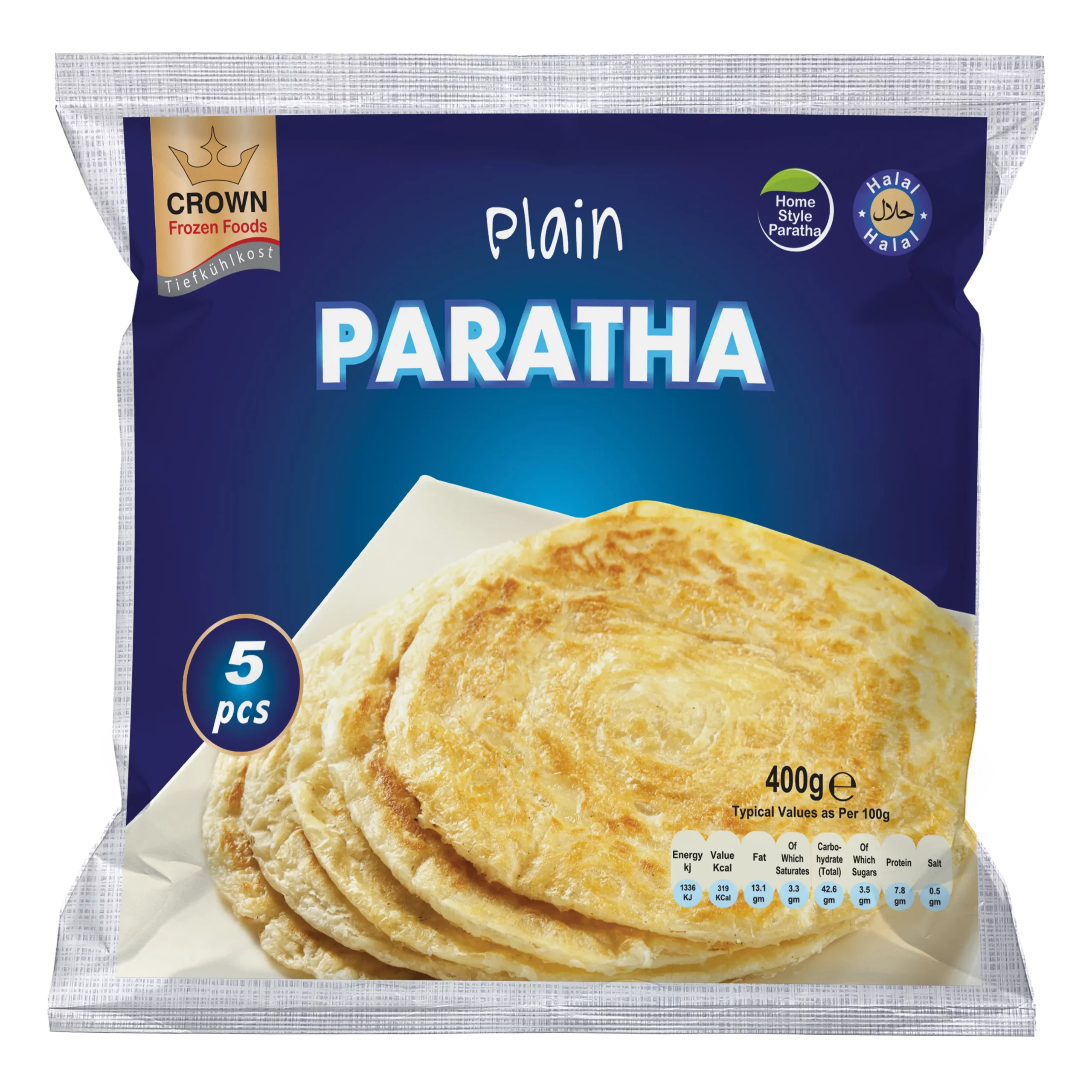 [FRO8731] Crown Plain Paratha 5Pcs