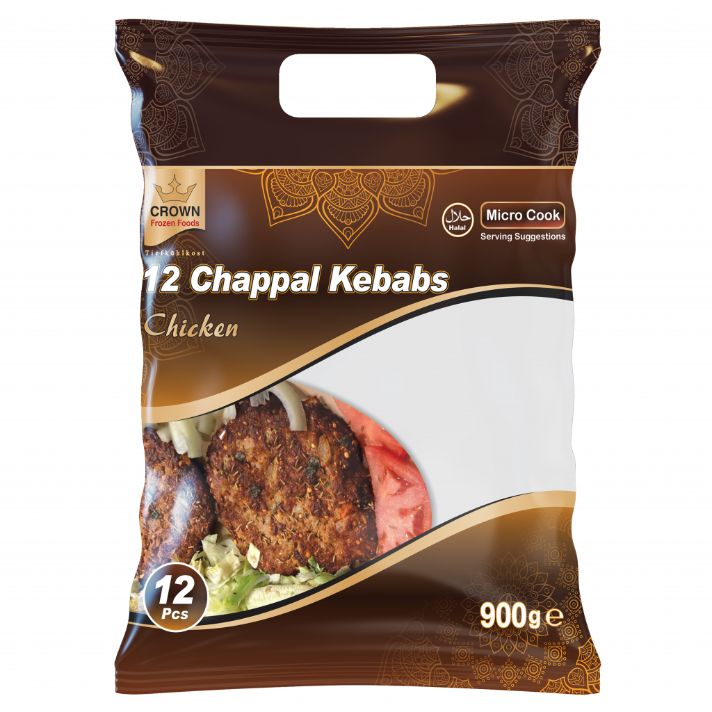 [MEA8710] Crown Chicken Chappal Kebabs 12PCS