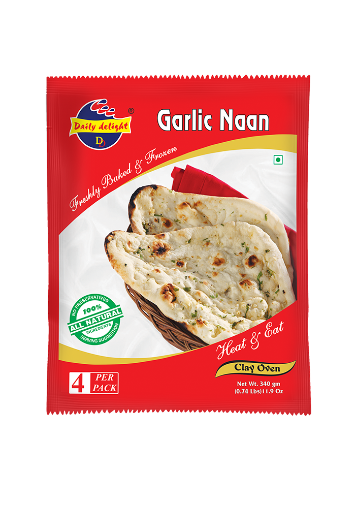 Daily Delight Garlic Naan 340GM