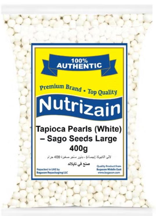 Jade Leaf Brand Tapioca Pearls White large 400Gms