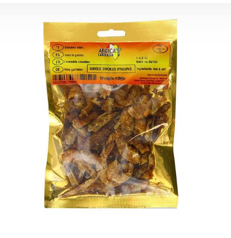Africa Finest Prawn Whole Smoked  40Gms