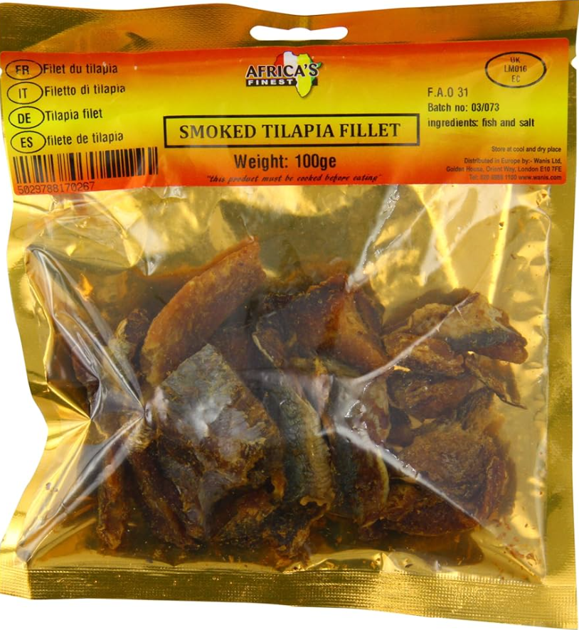 Dried Tilapia Fillet Smoked 100Gms