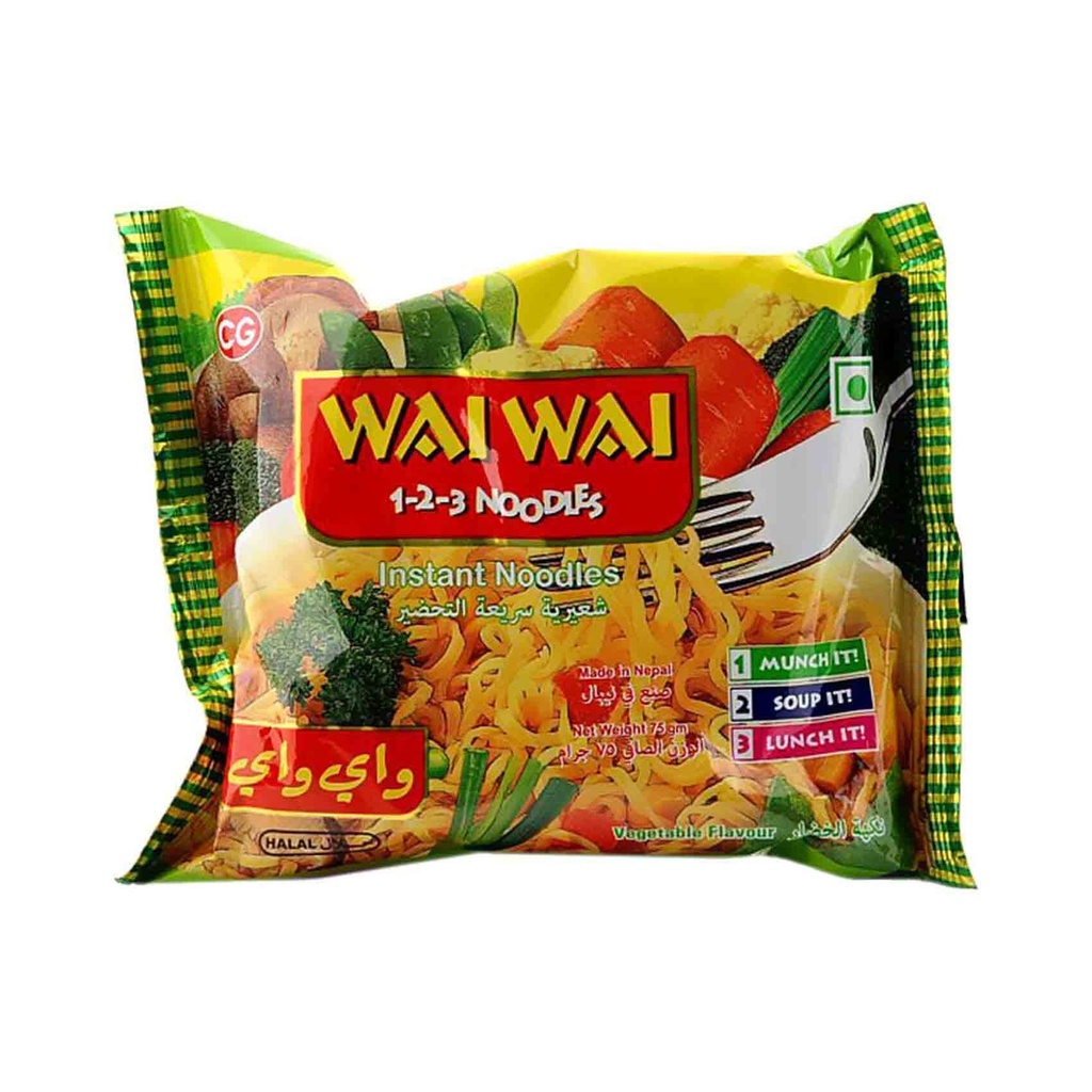 Wai Wai Noodles Vegetables 40X75Gms
