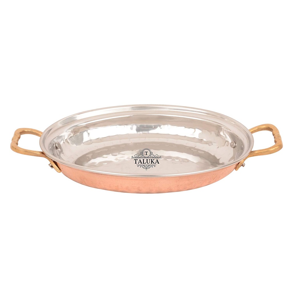 [NON11816] Oval Dish B Coppersteel With Handel