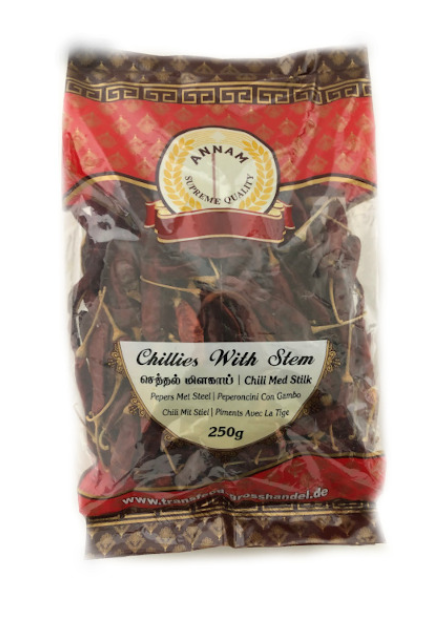 Annam Chillies With Stem 250Gm