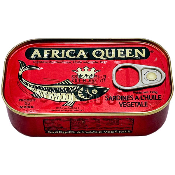 Africa Queen Sardines Vegetale 125Gms