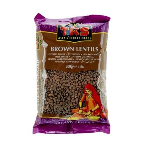 [LEN13386] TRS Whole Lentils Masoor Brown 500Gms