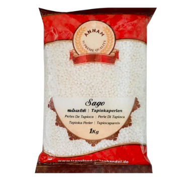 [EAS7774] Annam Tapioka Sabudana (big) Sago 1Kg