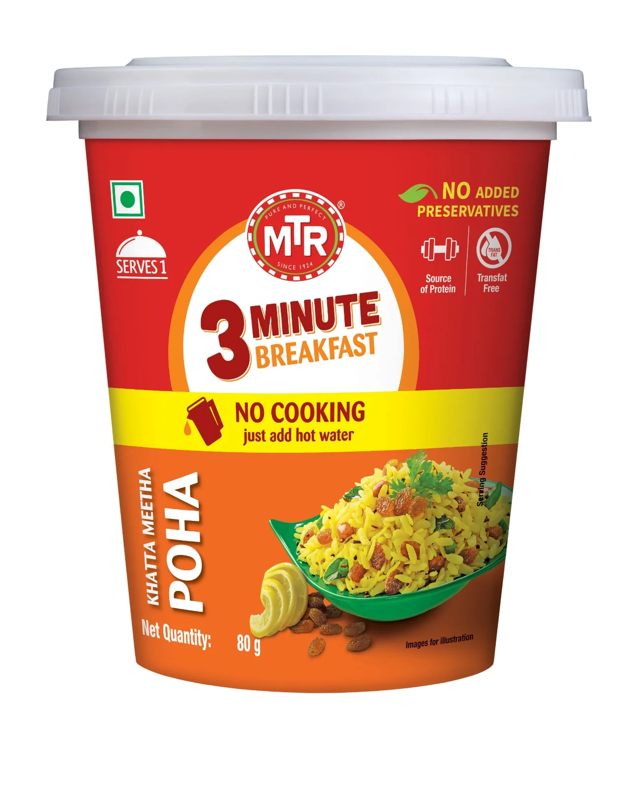 MTR Inst Poha Khatta Metha 80GM