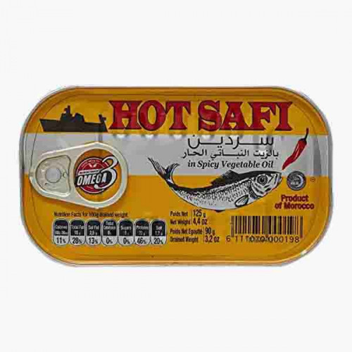 [EAS10185] Safi Sardine In Vegetable Oil Spicy 125Gms