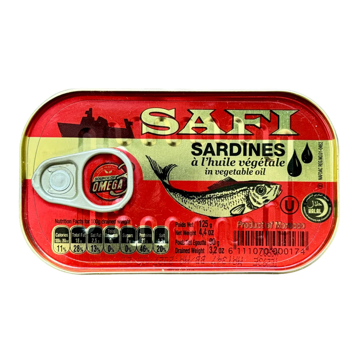 Safi Sardine In Vegetable Oil 125Gms