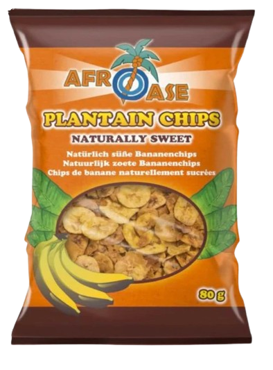 [SNA7268] Afroase Plantain Chips Naturally Sweet 80Gm