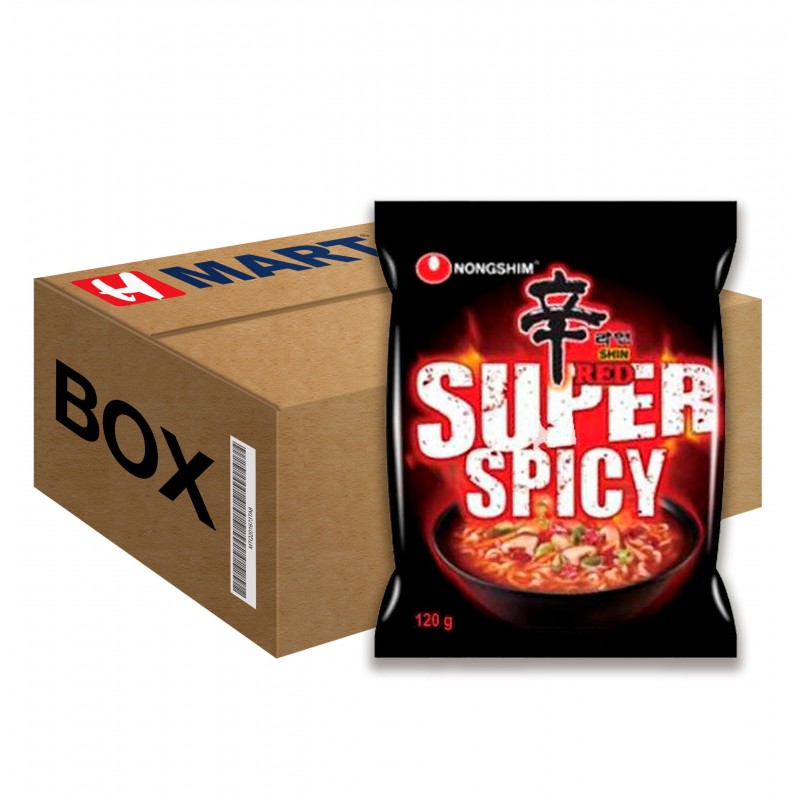 Nongshim Instant Noodles Shin Red Super Spicy 20X120Gms