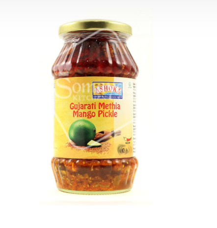 [PIC7883] Ashoka Mango Pickle Gujarati Methia 500Gms