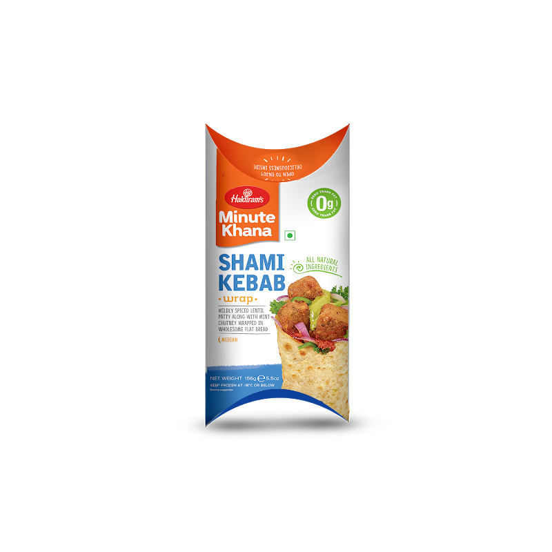 [FOO9946] Haldiram Shami Kebab Wrap 156Gms