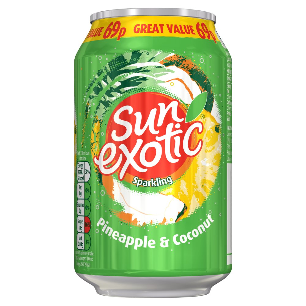 Sun Exotc Pineapple N Coconut 330Ml