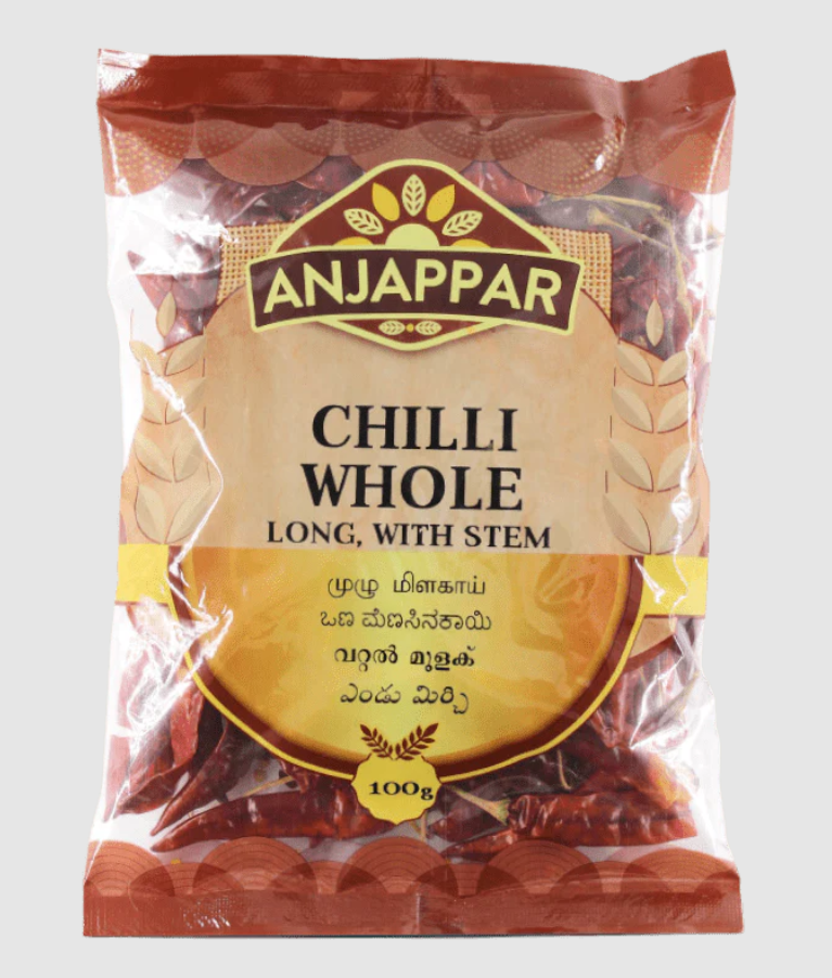 [WHO7479] Anjappar Chilli Whole 100Gms