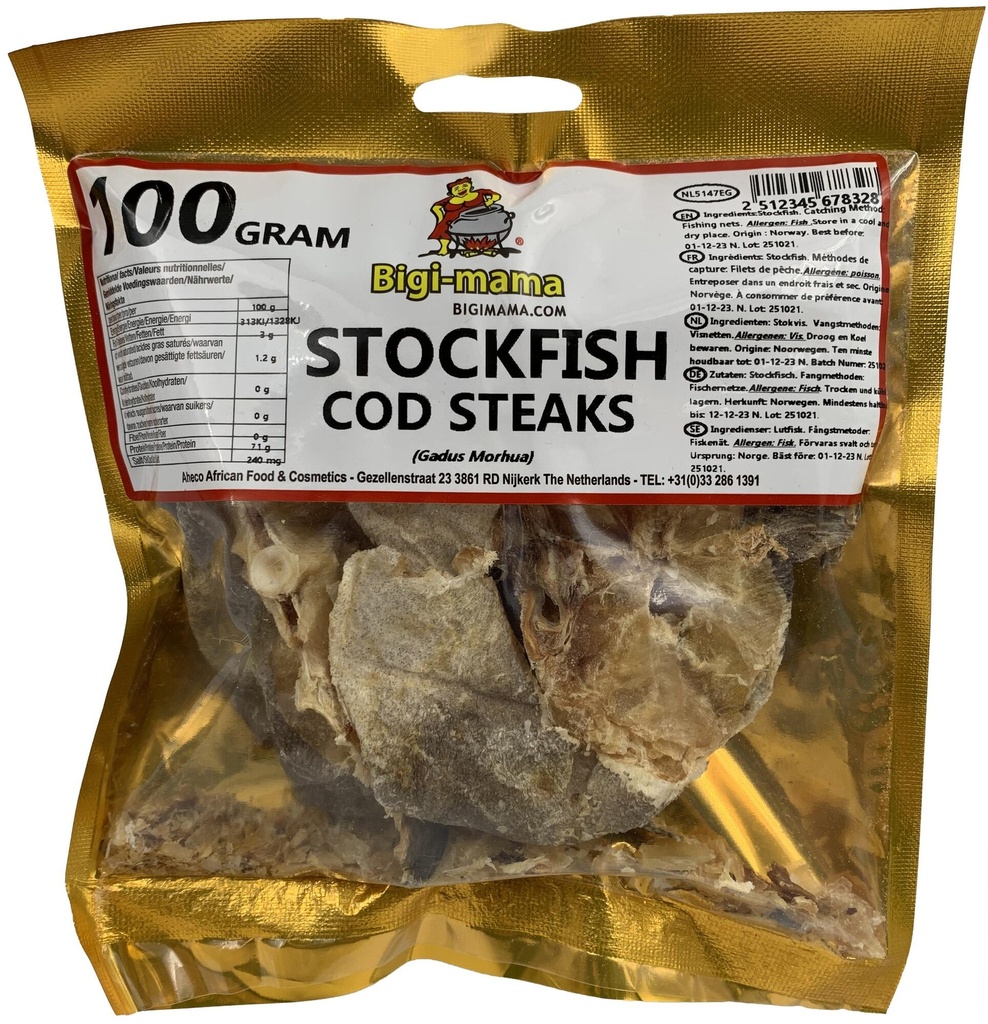 Mama Food StockFish Cod Fillets 100Gms