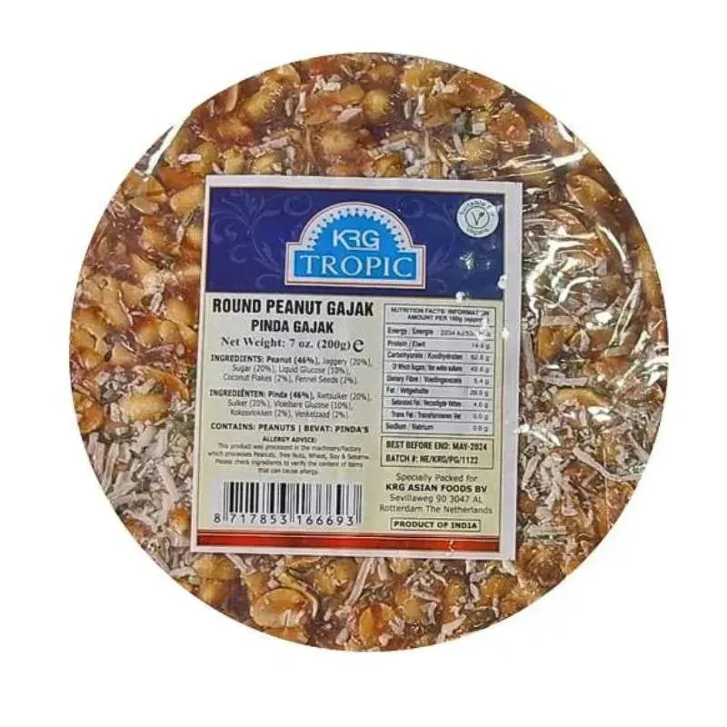 [SWE10636] Krg Gajak Round Chikki Peanut 200Gms