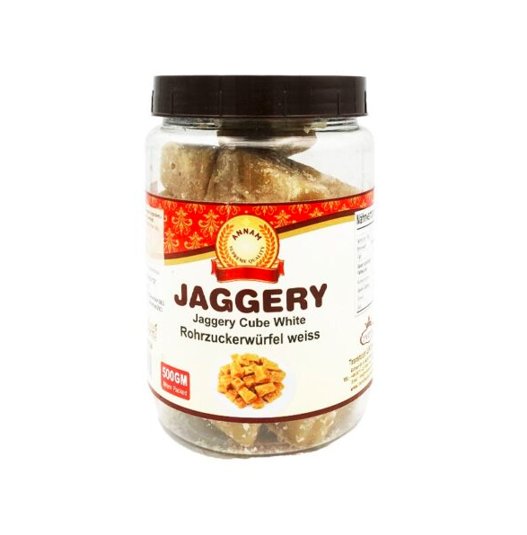 Annam Jaggery Cube White Jar 500Gms