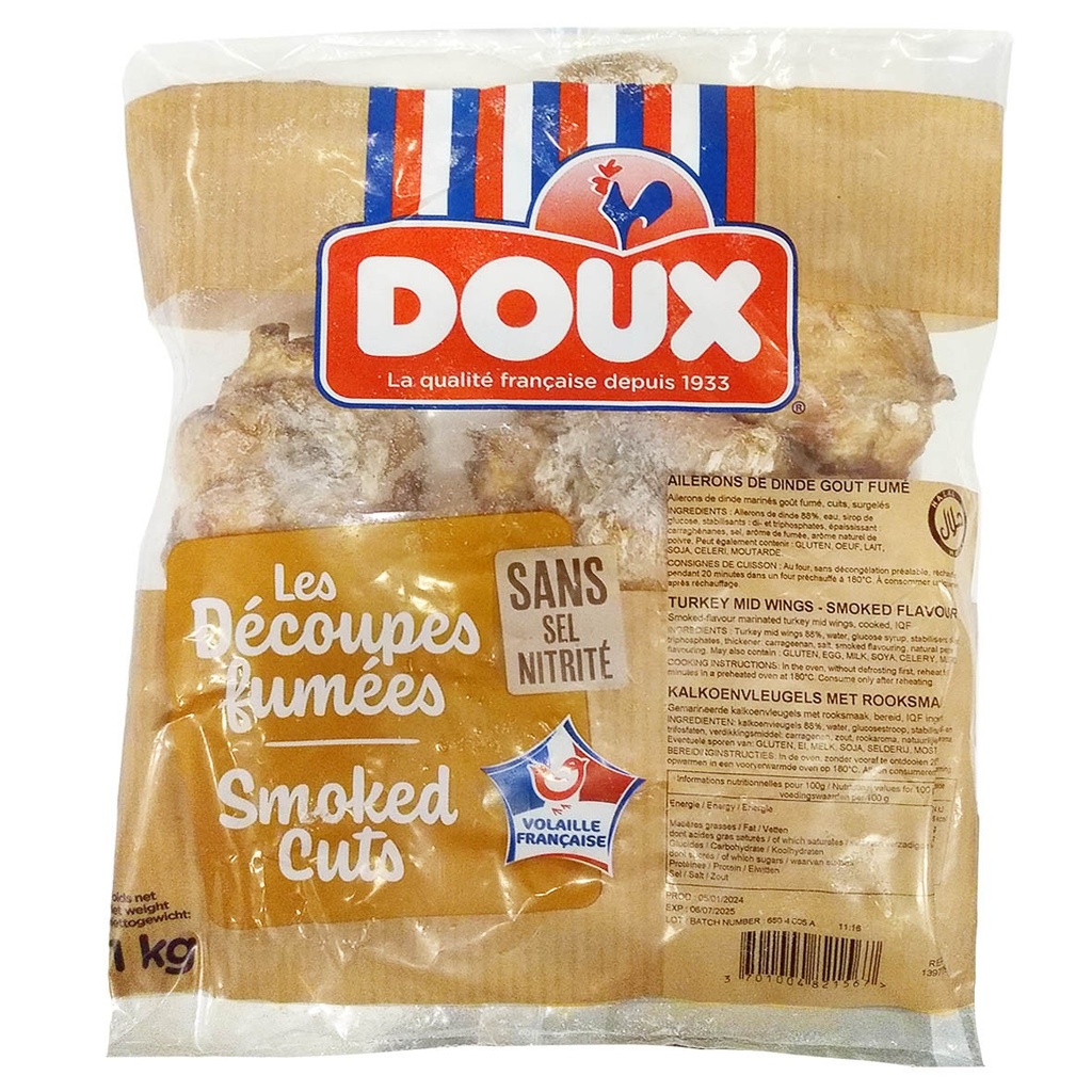 Dinde Turkey Mid Wings Halal 1Kg