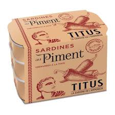 Titus sardines Piment 3X125Gms