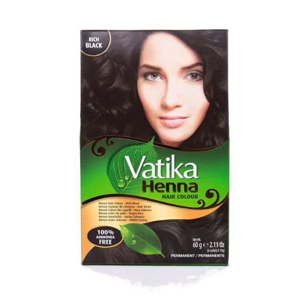 Vatika Henna Hair Colour-Rich Black 60Gms
