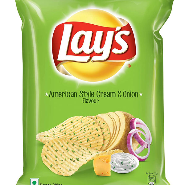 Lays American Style Cream & Onion Flavour -Ind