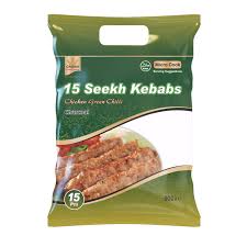 [MEA8711] Crown Seekh Kebab Green Chilli Chicken 15Pcs 1Kg