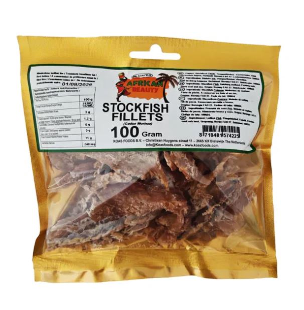 [FIS7313] Africa Village Stockfish Cod Fillet 100Gms