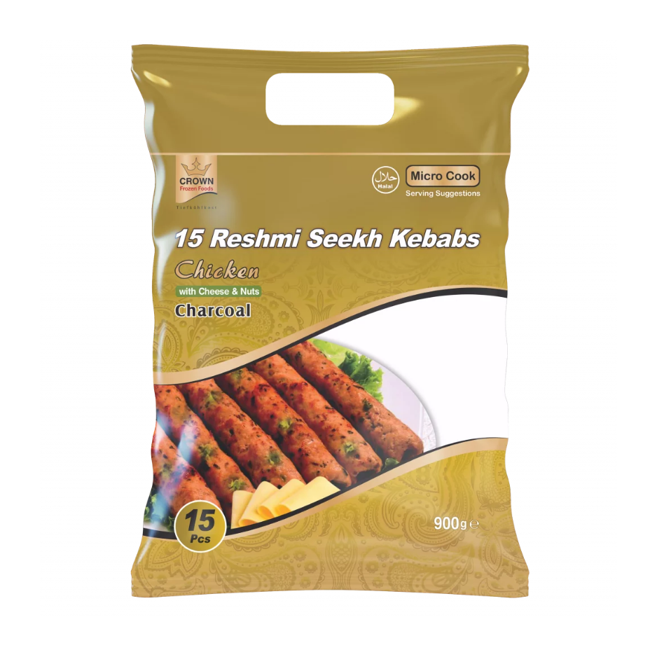 Crown Reshmi Seekh Kebabs Chicken 900Gms