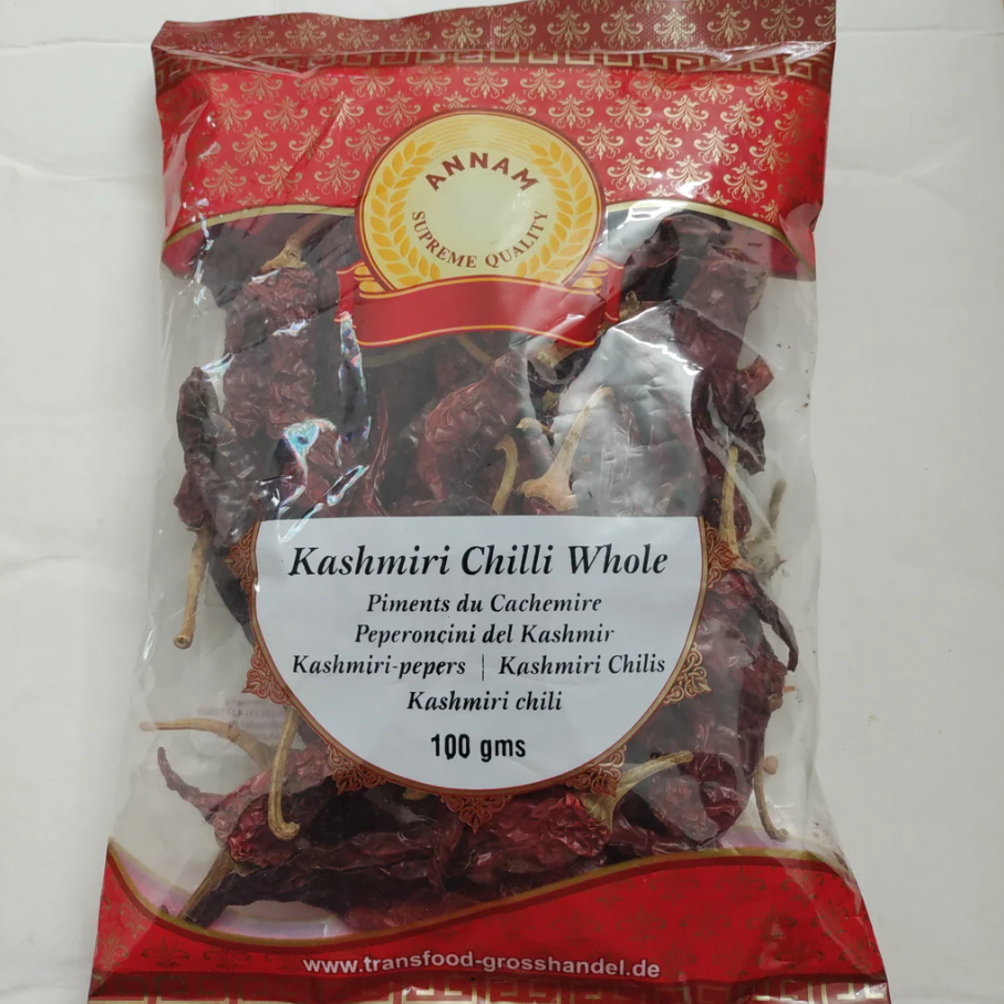 Annam Dried Red Chilli 100Gms (kashmiri)