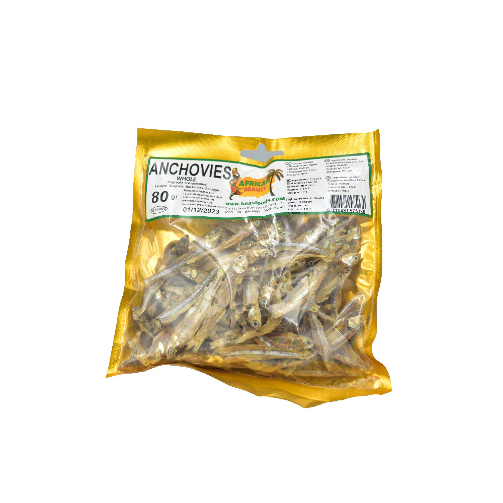 [MEA7184] AAfrica Village Ndakala-Dried Anchovies 80Gms