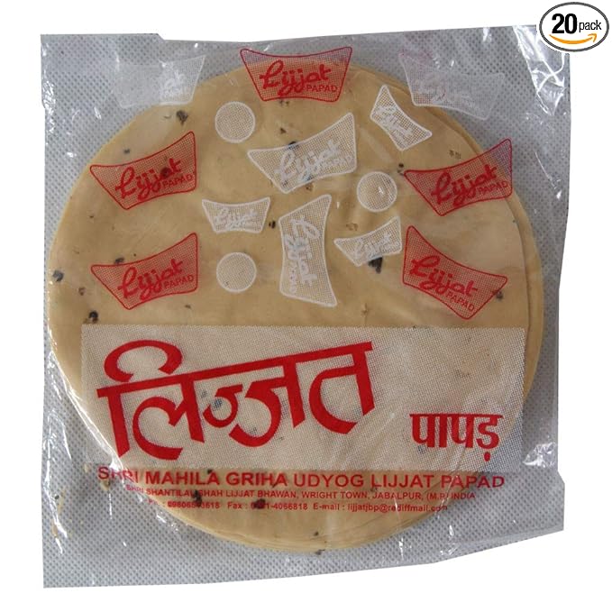 [EAS10864] Lijjat Jeera Papad 200Gms