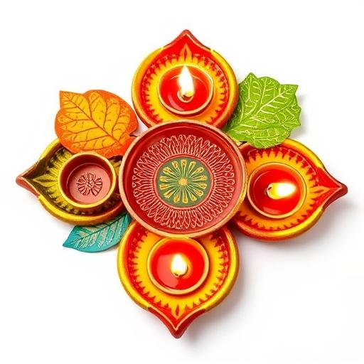 [NON10386] KRG Tropic Diya 4 Pcs Design 