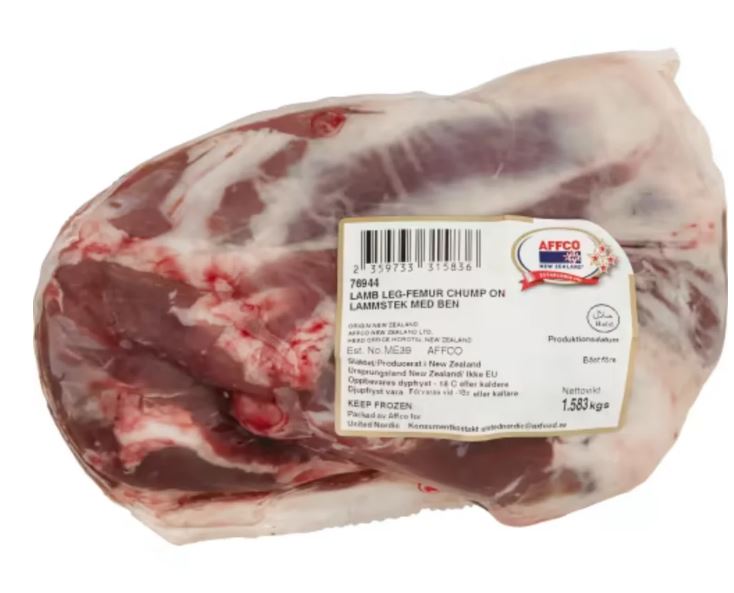[MEA15229] Affco Lamb Leg With Bone Per Kg 