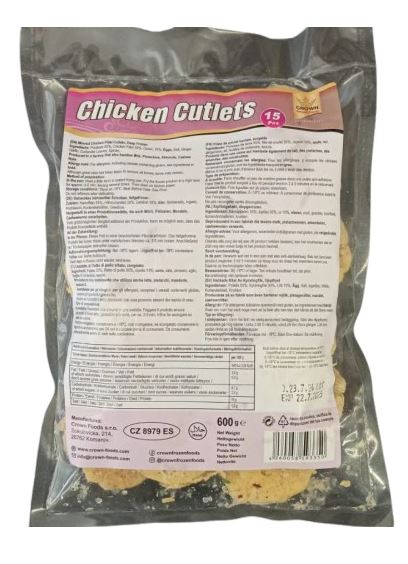 [MEA15402] Crown Chicken Cutlets 15Pcs 600Gms