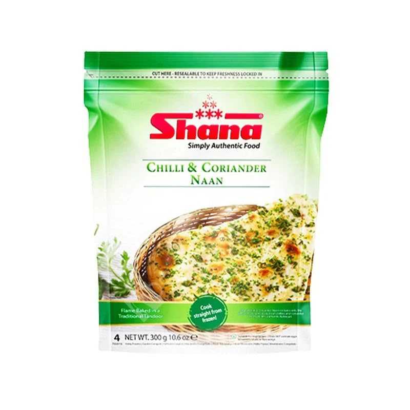Shana Chilli & Coriander Naan 300Gms