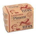 Titus sardines Piment 3X125Gms