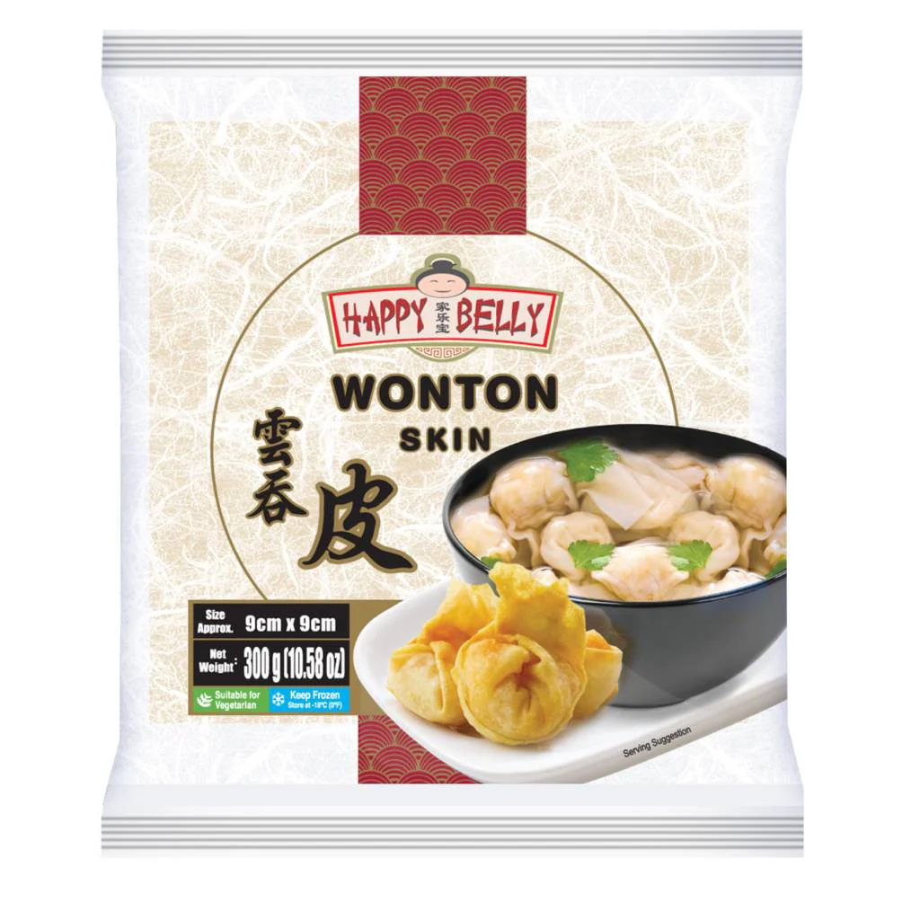 Happy Belly Wonton Skin 300Gms